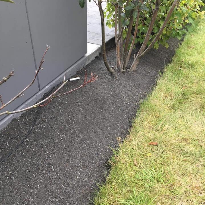 Sandbeð eftir hreinsun